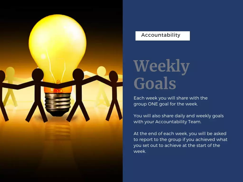 Weekly goals undated